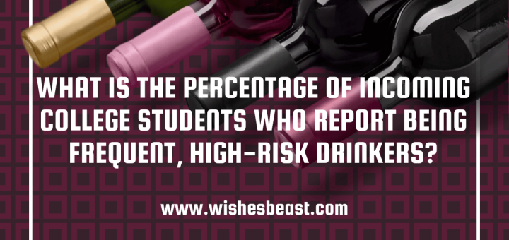 What is the Percentage of Incoming College Students who Report Being Frequent, High-Risk Drinkers