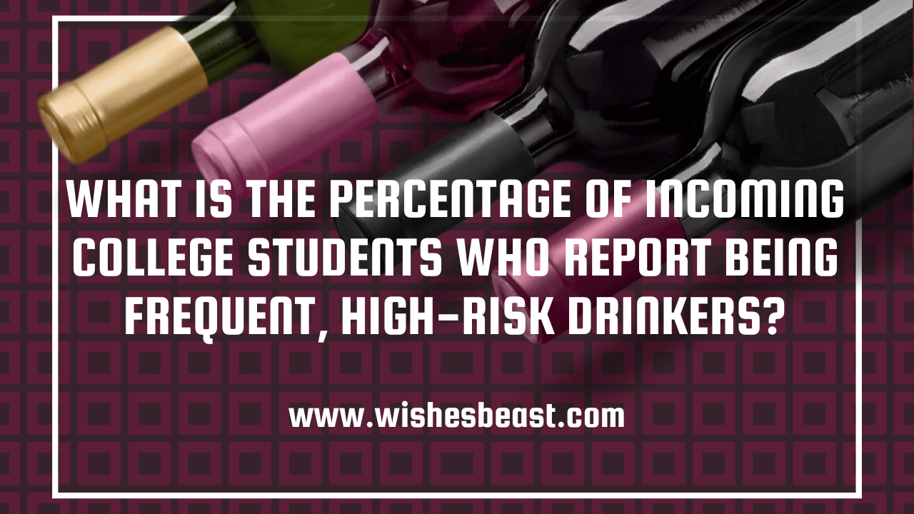 What is the Percentage of Incoming College Students who Report Being Frequent, High-Risk Drinkers