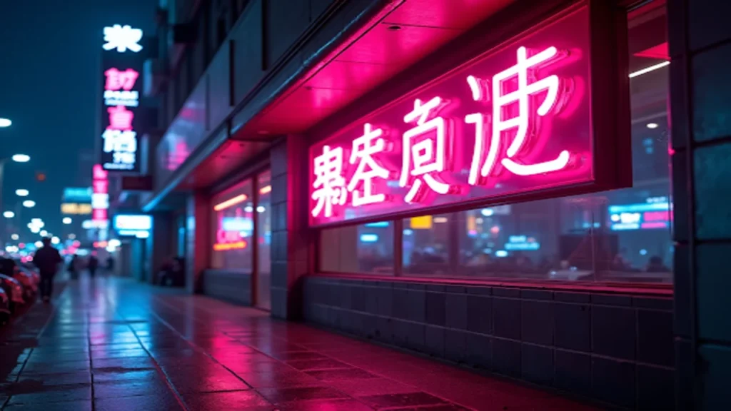 Neon Lights Chongqing Cyberpunk City Neon Hanzi Massage Sign